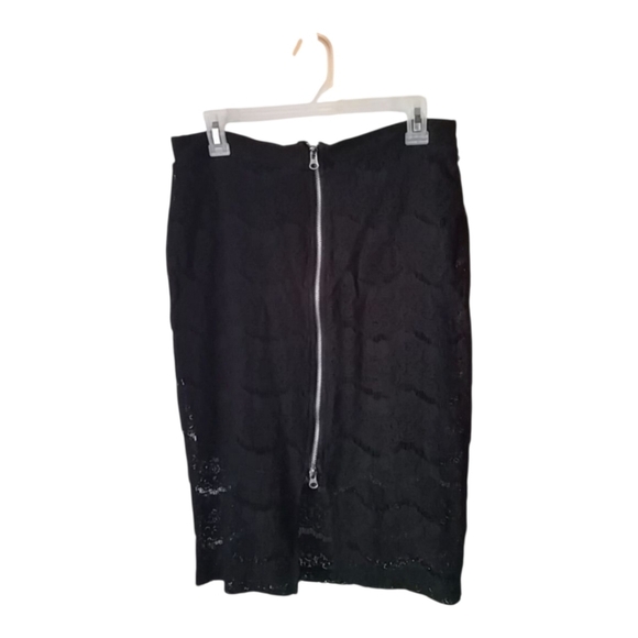BONGO Dresses & Skirts - Bongo High Waisted Lace Front Zip Pencil Skirt